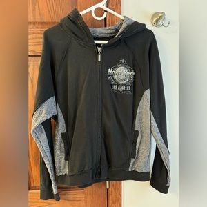 NEW WOMENS HARD ROCK CAFE LOS ANGELES ZIP UP HOODIE MEDUIM